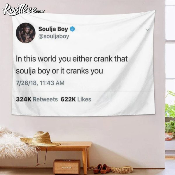 Soulja Boy Tweet Word Banner Funny Wall Tapestry