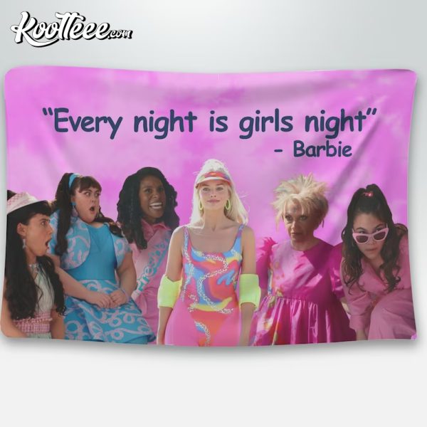 Barbie Movie Girls Night Wall Hanging Tapestry