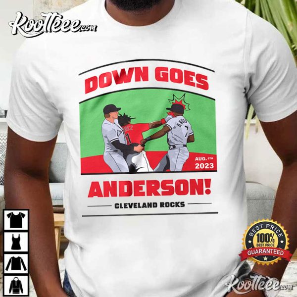 Jose Ramirez Down Goes Anderson Cleveland Guardians T-Shirt