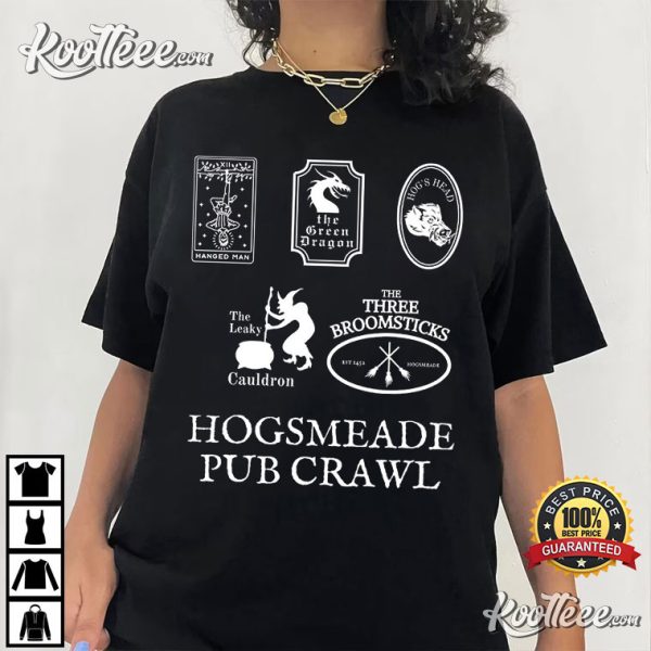 Harry Potter Three Broomsticks Hogsmeade Pub Crawl T-Shirt