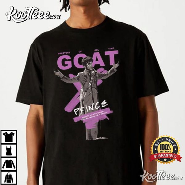 Prince Purple Rain GOAT Greatest Of All Time T-Shirt