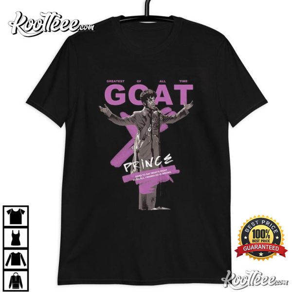 Prince Purple Rain GOAT Greatest Of All Time T-Shirt
