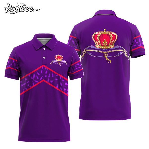 Crown Royal Purple Wine Pattern Polo Shirt