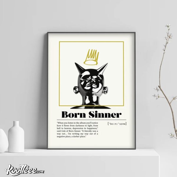 J Cole Born Sinner OK Poster