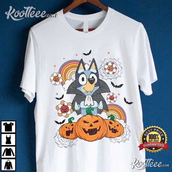 Bluey And Pumpkin Halloween T-Shirt