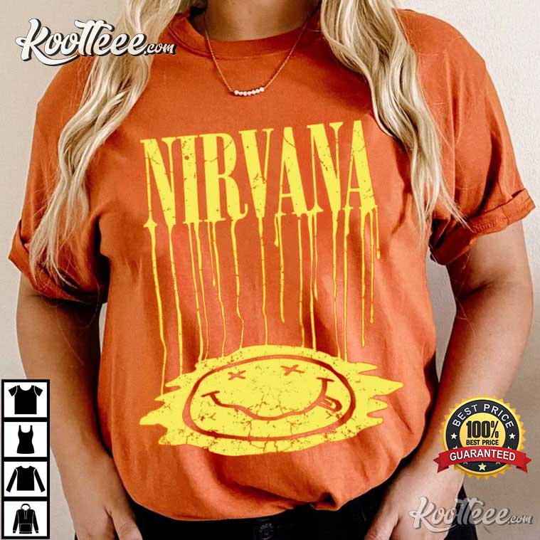 Nirvana Smile Face Shirt, Nirvana T-shirt, Retro Smile Face, Vintage Band  Shirt in 2023