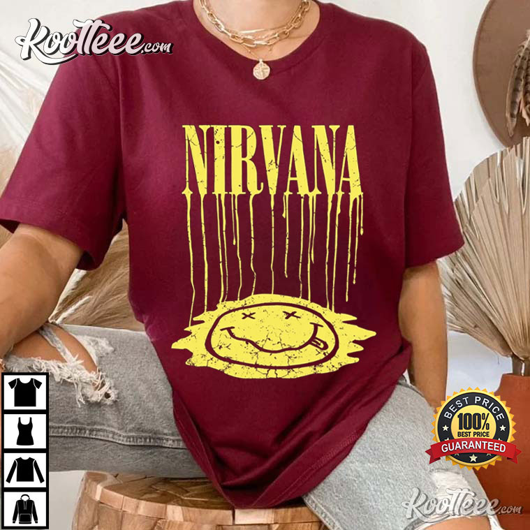 Nirvana Smile Face Shirt, Nirvana T-shirt, Retro Smile Face, Vintage Band  Shirt in 2023