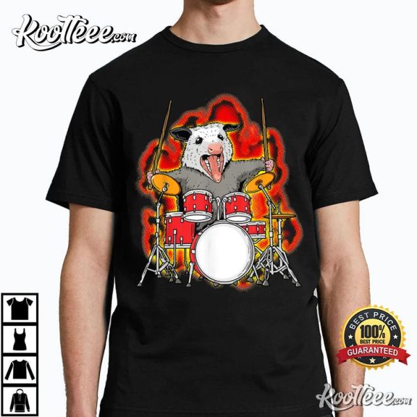 Possum Playing The Drum Drummer T-Shirt
