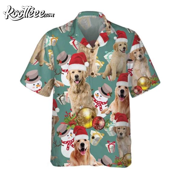 Golden Retriever Celebrate Christmas Hawaiian Shirt