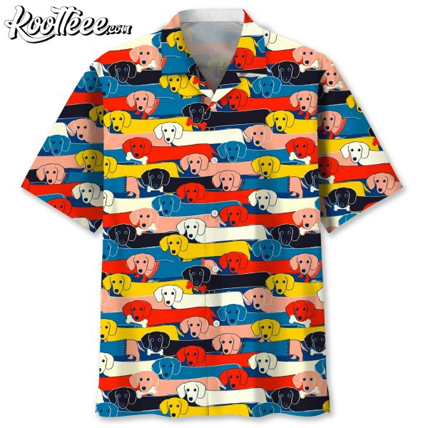 Dachshund Color Trendy Hawaiian Shirt