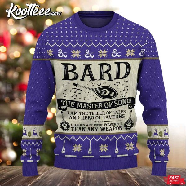Dungeons & Dragons Bard The Master Of Song Ugly Sweater, Gift For Christmas