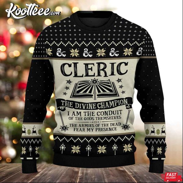 Cleric The Divine Champion Dungeons And Dragons Unisex Ugly Sweater