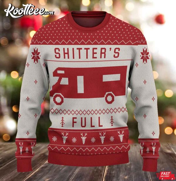 Shitters Full Christmas Gift Ugly Sweater