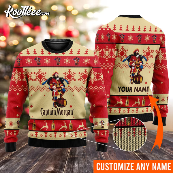 Captain Morgan Ugly Christmas Personalized Sweater