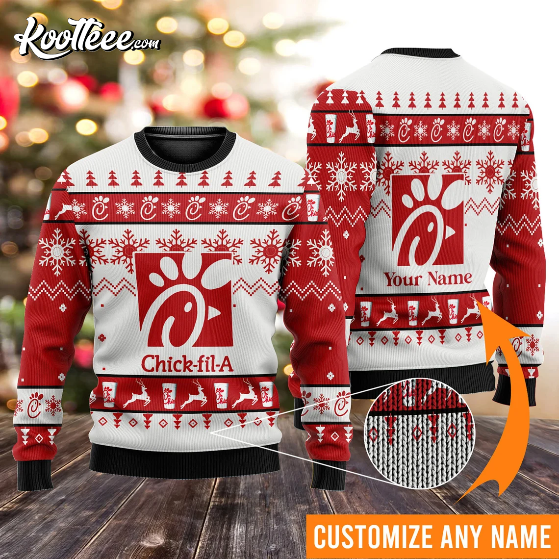 Custom Ugly Christmas Sweaters! - Unisex Ultimate Crewneck Sweatshirt | Personalized Red Sweatshirts from Customized Girl