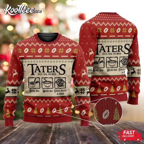 The Lord of The Rings Taters Potatoes Christmas Ugly Sweater