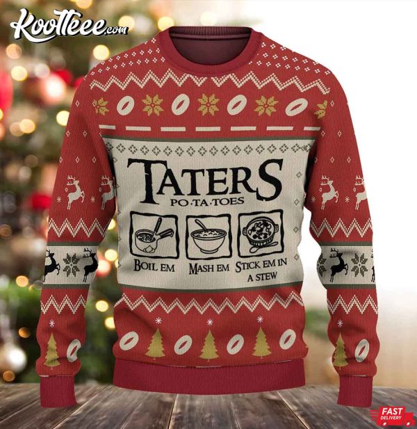 The Lord of The Rings Taters Potatoes Christmas Ugly Sweater