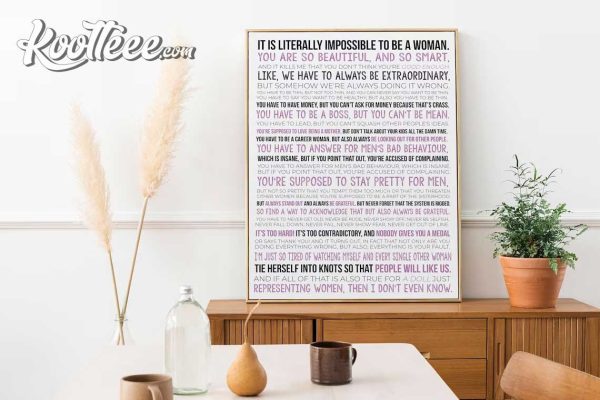 Glorias Speech Barbie Movie Monologue Feminist Quote Poster