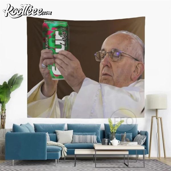 The Pope Four Loko Meme Wall Tapestry