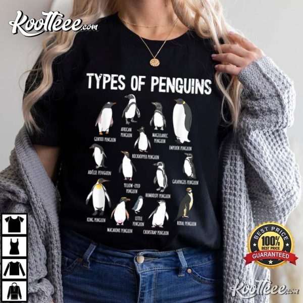 Penguin Lover Types Of Penguins T-Shirt