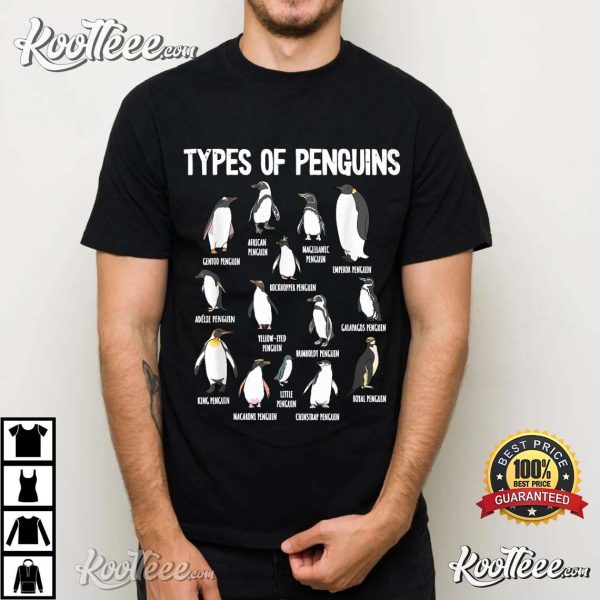 Penguin Lover Types Of Penguins T-Shirt