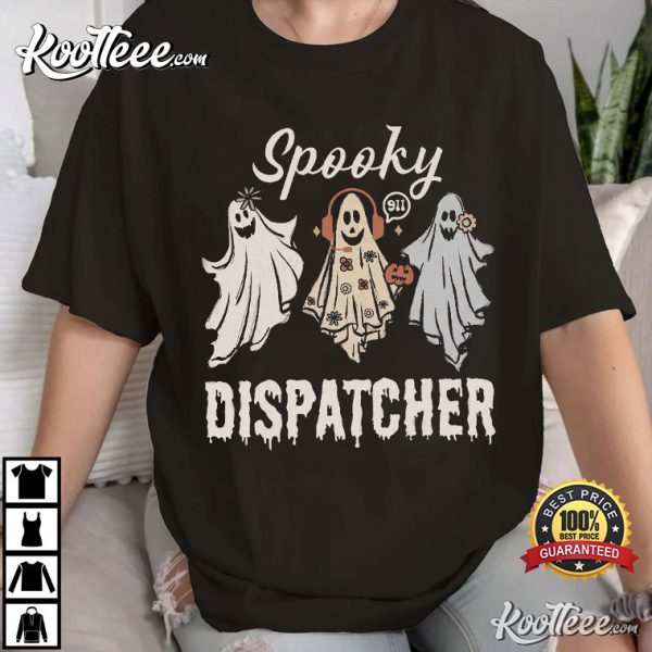Spooky Dispatcher Halloween 911 T-Shirt