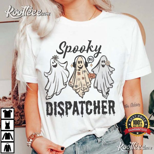 Spooky Dispatcher Halloween 911 T-Shirt