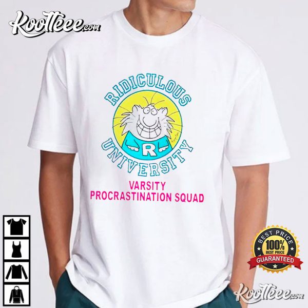 Ridiculous University Varsity Procrastination Squad T-Shirt