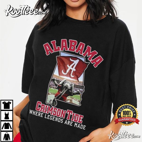Alabama Crimson Tide Where Legends Are Made T-Shirt