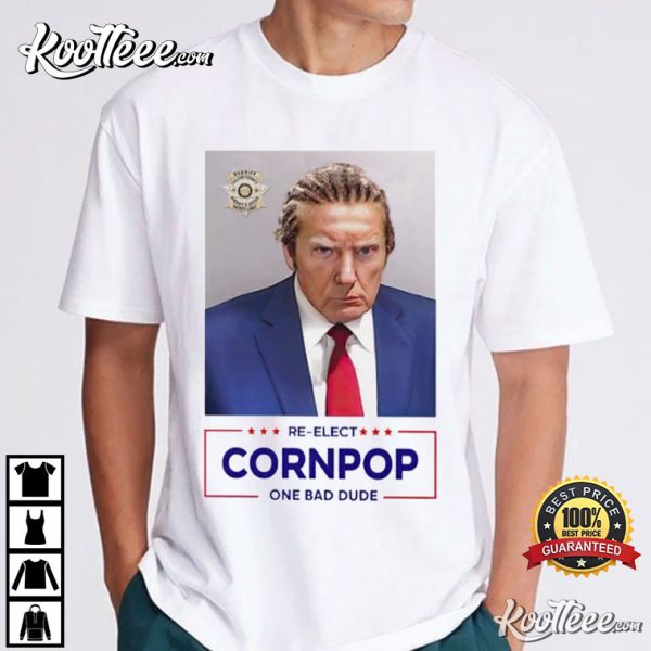 Larry Elder Trump Re-elect Cornpop One Bad Dude T-Shirt