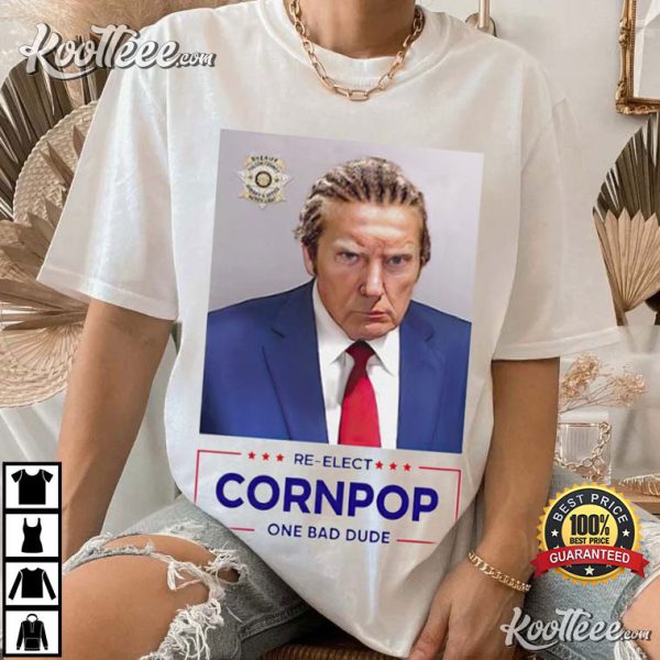 Larry Elder Trump Re-elect Cornpop One Bad Dude T-Shirt