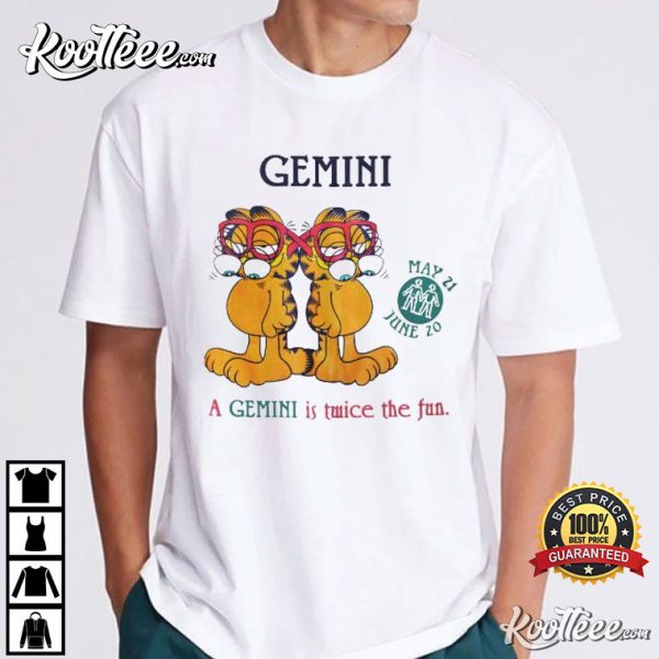 Garfield A Gemini Is Twice The Fun T-Shirt