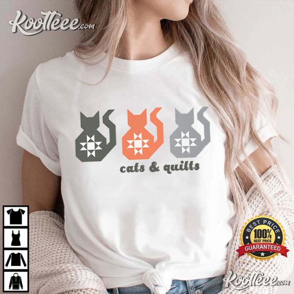 Cats And Quilts Cat Lover T-Shirt