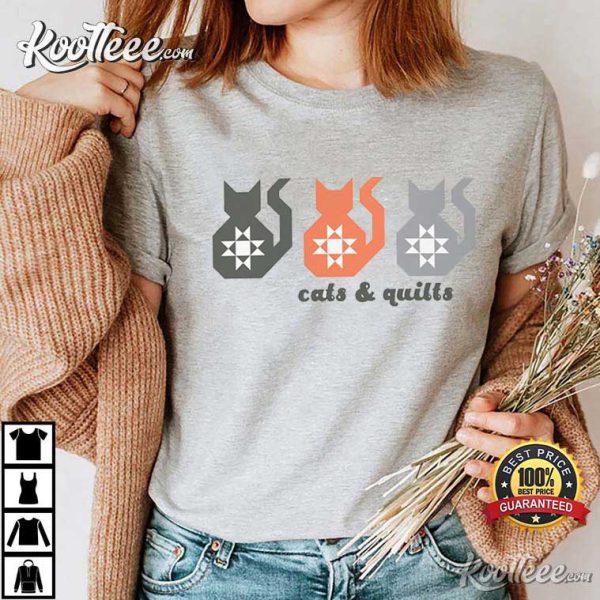 Cats And Quilts Cat Lover T-Shirt