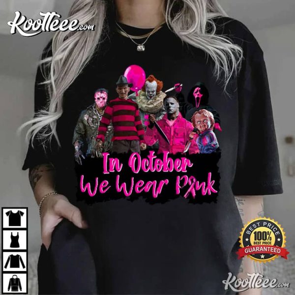 Horror Characters Breast Cancer Fighter T-Shirt