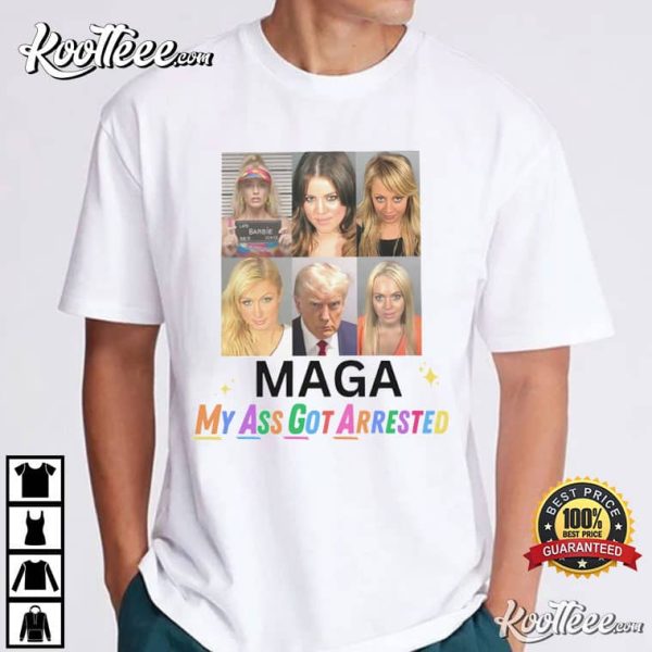 MAGA My Ass Got Arrested Trump Mugshot T-Shirt