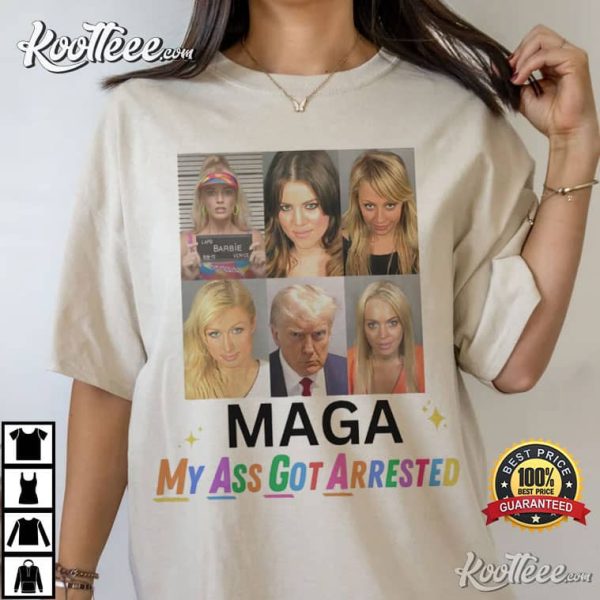 MAGA My Ass Got Arrested Trump Mugshot T-Shirt