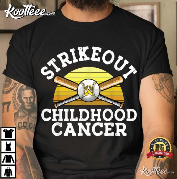 Strikeout Childhood Cancer Awareness T-Shirt