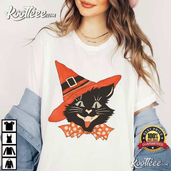 Vintage Halloween Cat T-Shirt