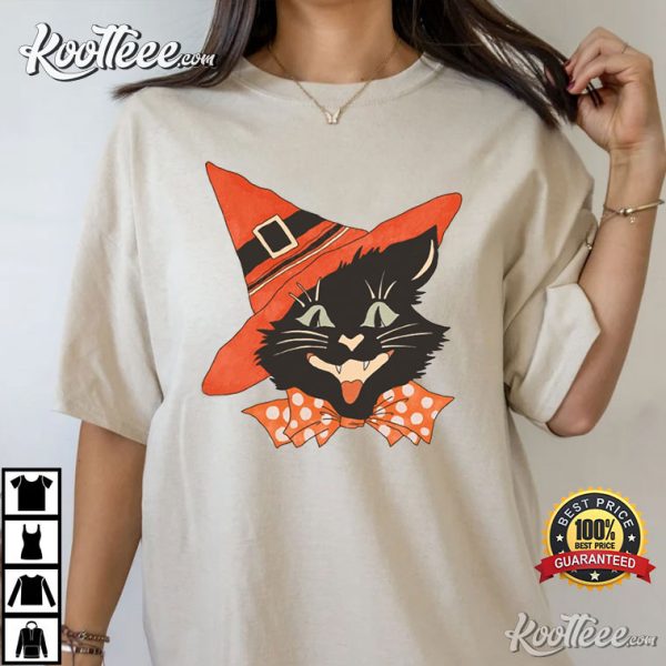 Vintage Halloween Cat T-Shirt