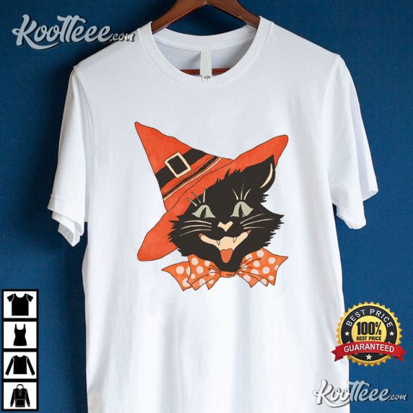 Vintage Halloween Cat T-Shirt