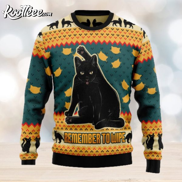 Black Cat Christmas Ugly Sweater