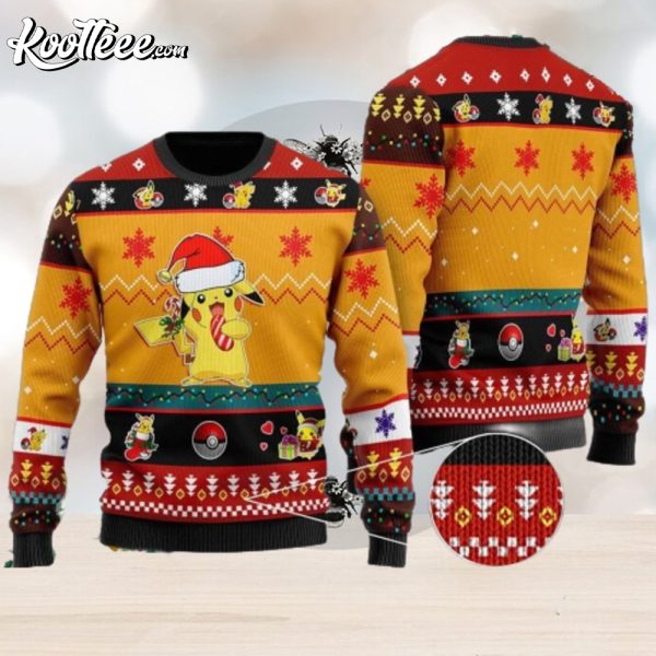 Pikachu Christmas Ugly Sweater