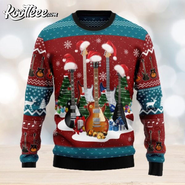 Guitar Jolly Xmas Gift Ugly Sweater