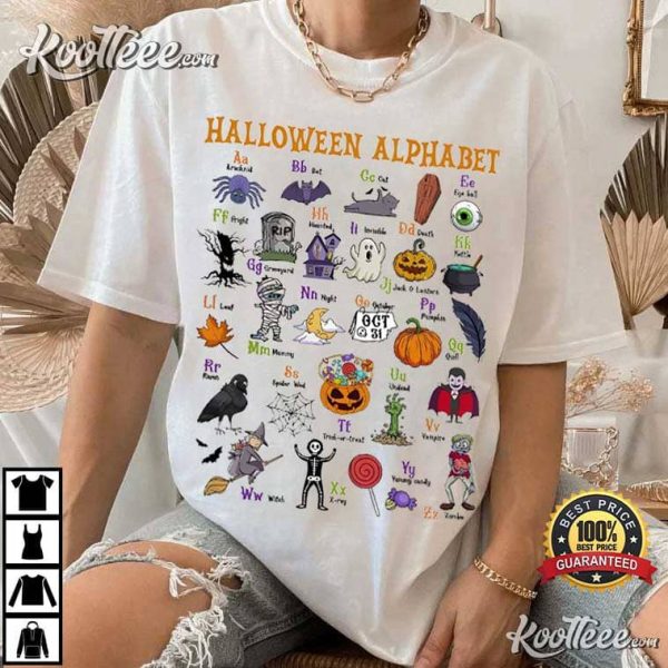 Halloween Alphabet Spooky Teacher T-Shirt