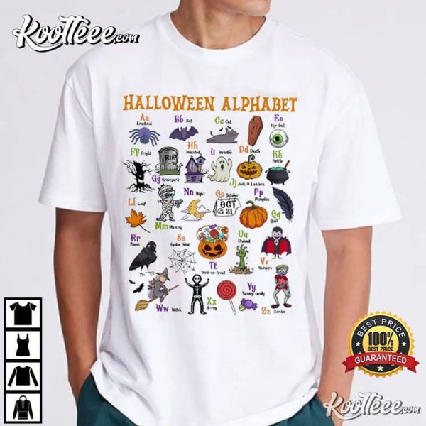 Halloween Alphabet Spooky Teacher T-Shirt