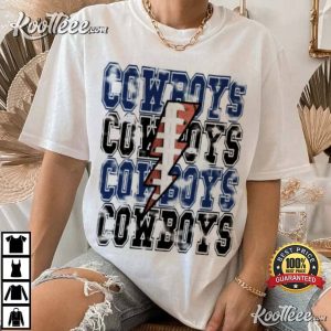 dallas cowboys print fashion casual v neck short sleeve dress