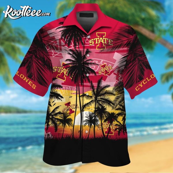 Iowa State Cyclones Short Sleeve Tropical Aloha Hawaiian Shirt