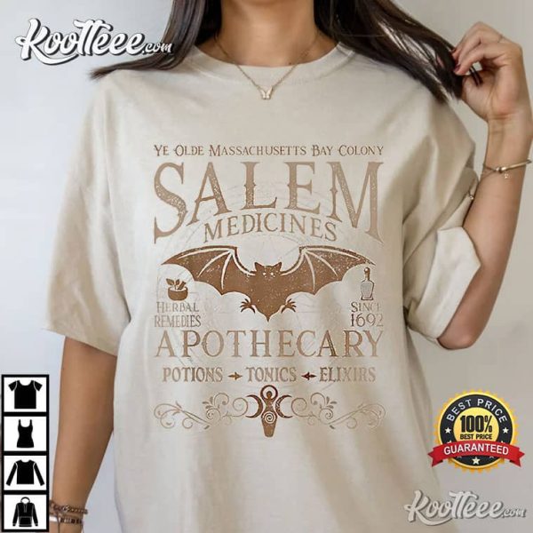 Salem Witches Apothecary Halloween Vintage T-Shirt