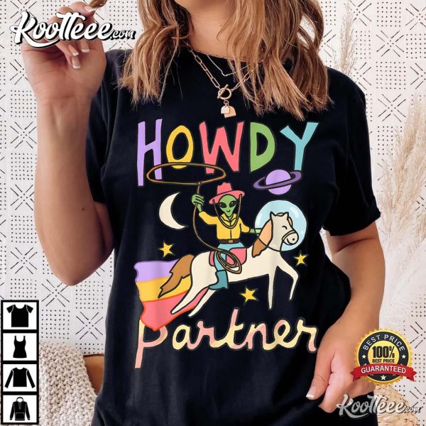 Alien Cowboy UFO Howdy Partner T-Shirt